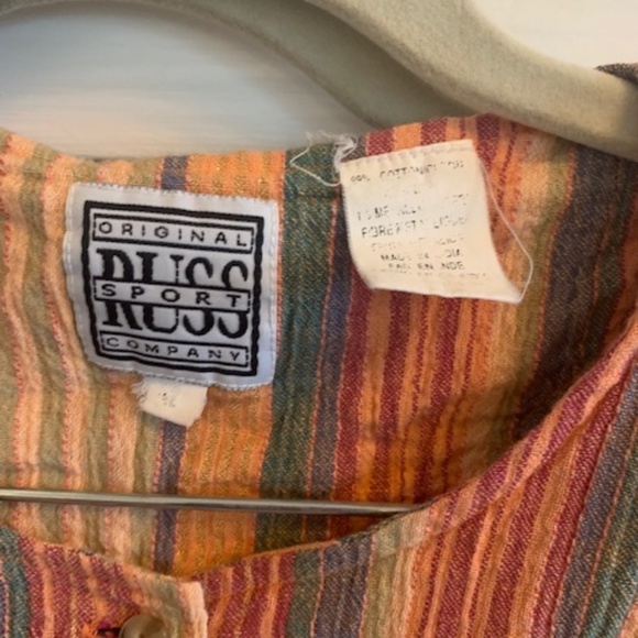 90's vintage pastel stripe two piece set - Picture 2 of 7